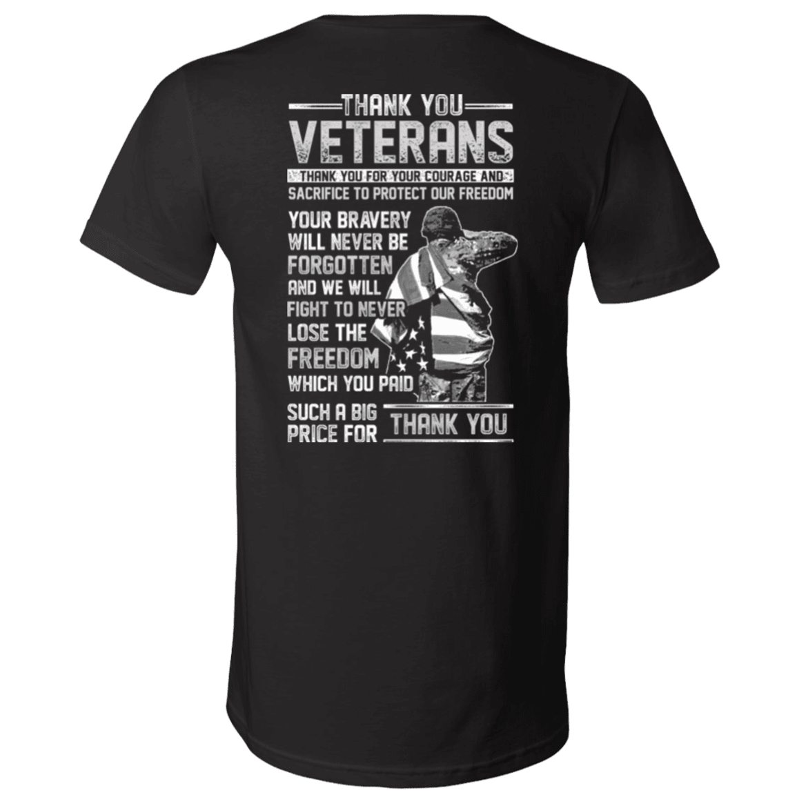 Military T-Shirt "Thank You Veterans"-TShirt-General-Veterans Nation