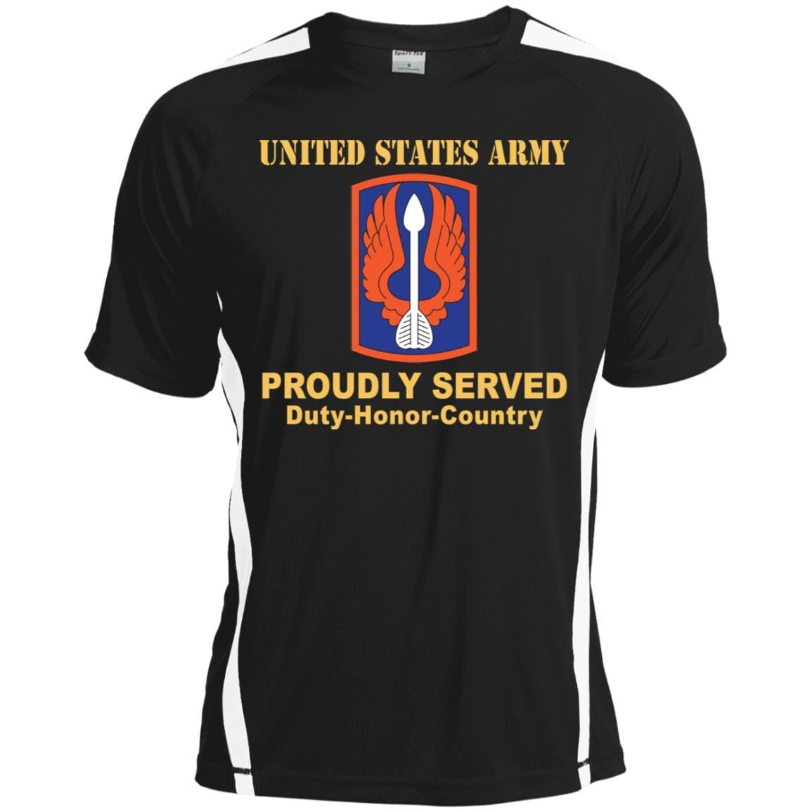 US ARMY 18TH AVIATION BRIGADE- Proudly Served T-Shirt On Front For Men-TShirt-Army-Veterans Nation