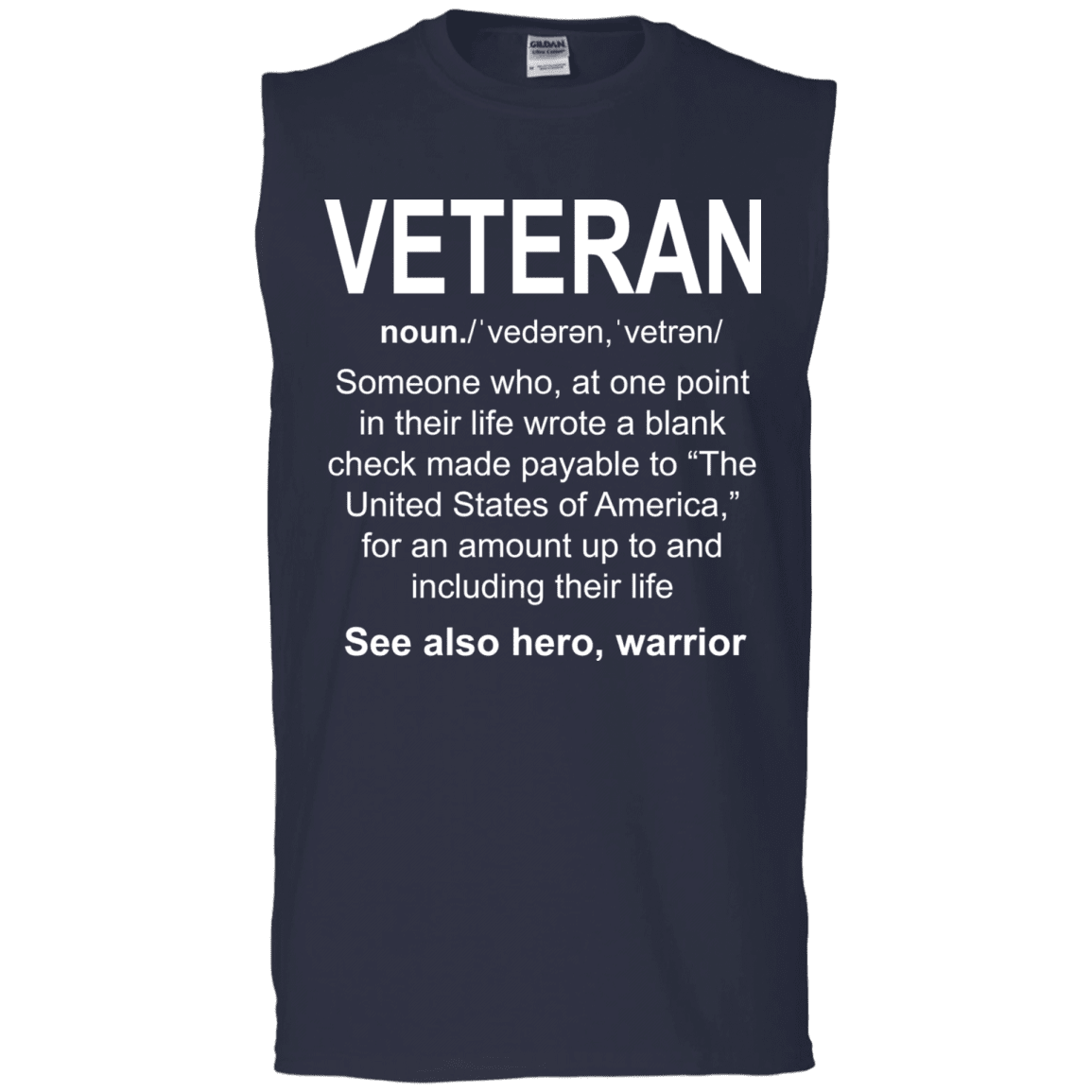 Military T-Shirt "Who Is A Veteran Men" Front-TShirt-General-Veterans Nation
