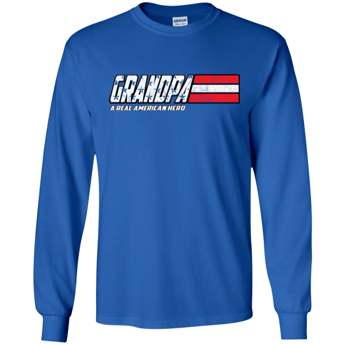Military T-Shirt "Grandpa - A Real American Hero - Men" Front-TShirt-General-Veterans Nation