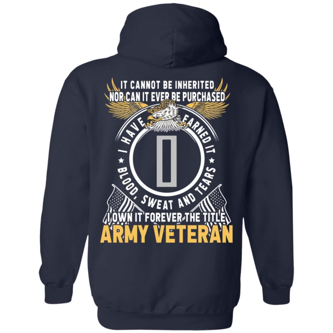 US Army W-5 Chief Warrant Officer 5 W5 CW5 Warrant Officer Ranks T-Shirt For Men On Back-TShirt-Army-Veterans Nation