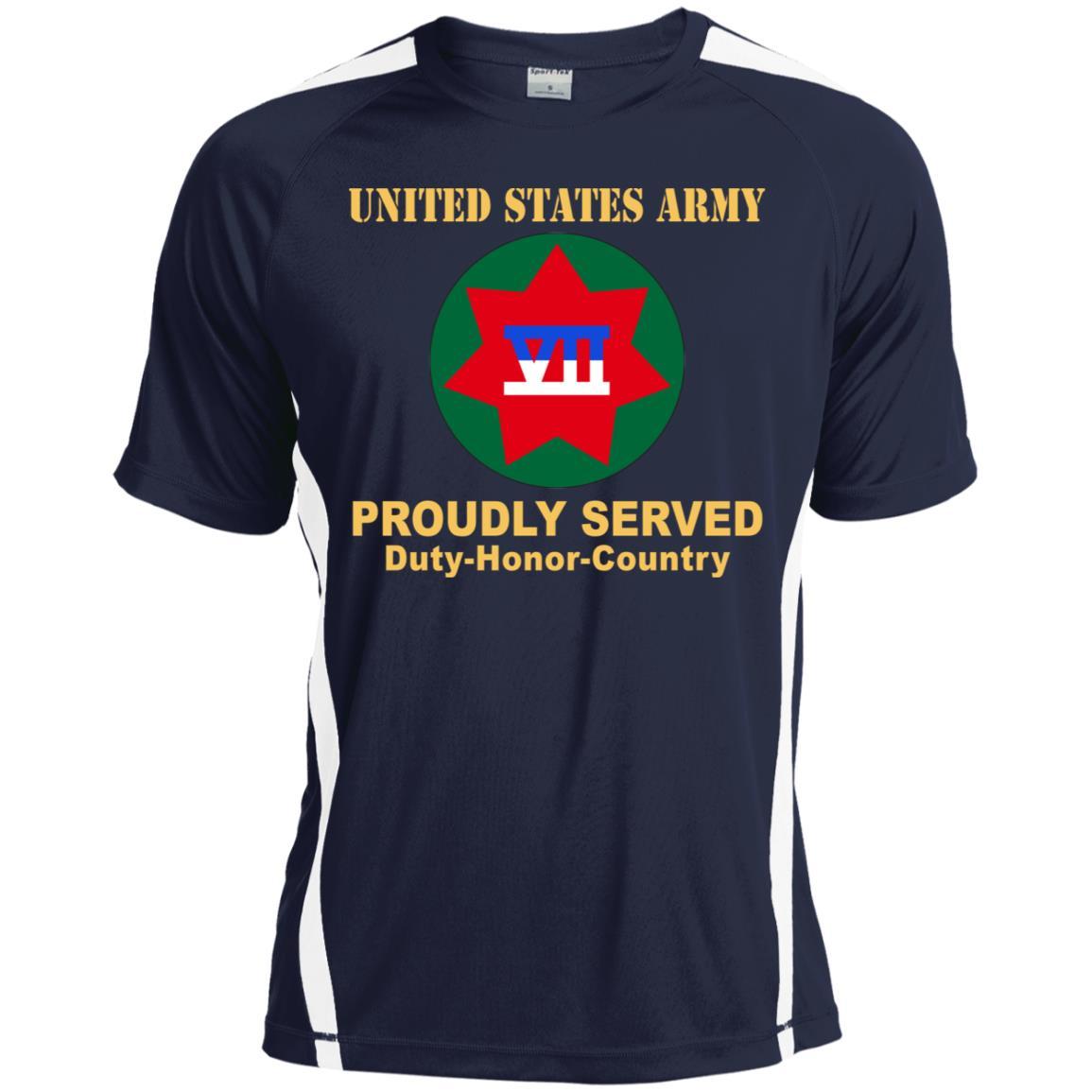 US ARMY VII CORPS- Proudly Served T-Shirt On Front For Men-TShirt-Army-Veterans Nation
