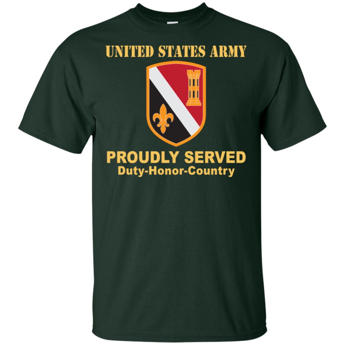 US ARMY 225TH ENGINEER BRIGADE- Proudly Served T-Shirt On Front For Men-TShirt-Army-Veterans Nation