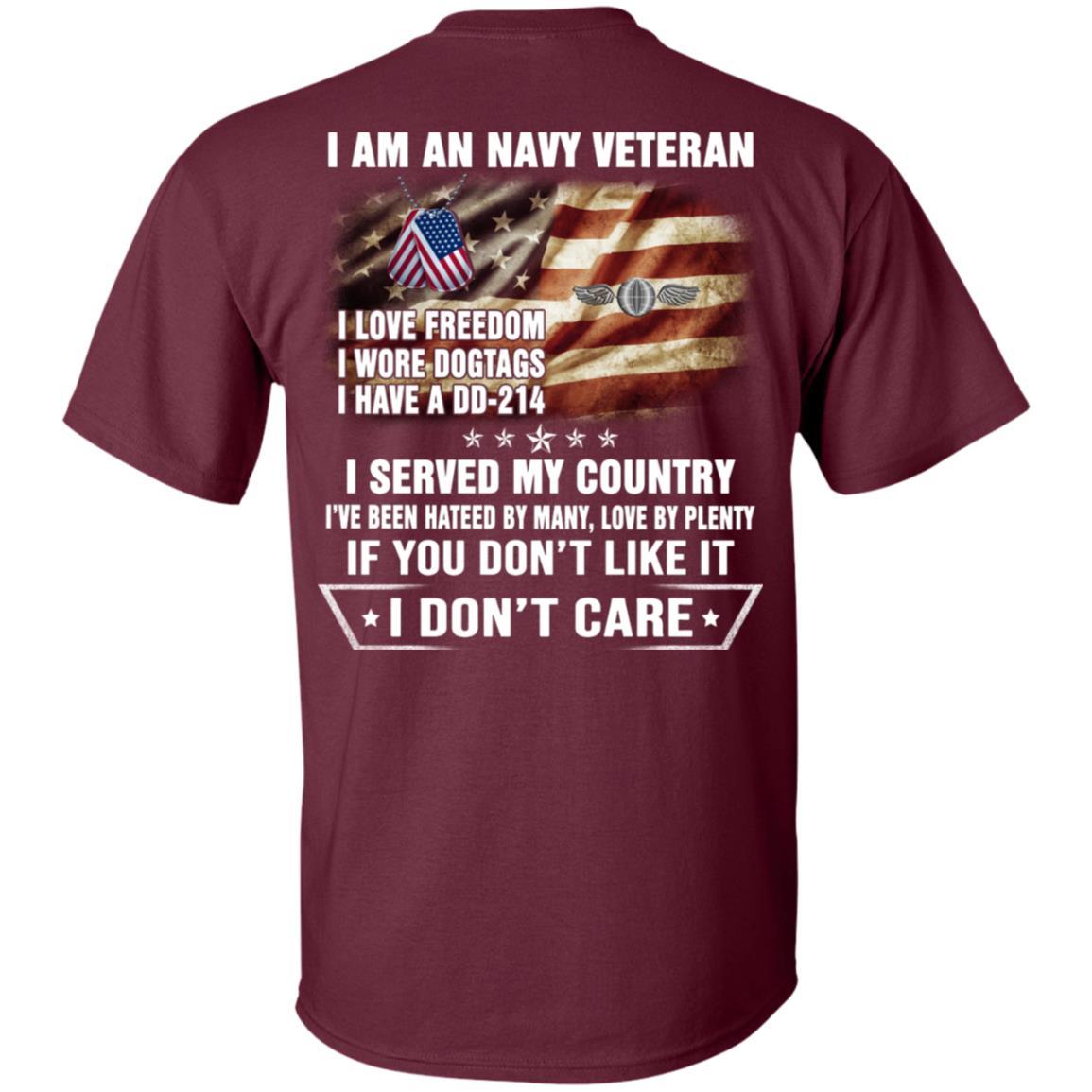 I Am An Navy Aviation Electricians Mate Navy AE Veteran T-Shirt On Back-TShirt-Navy-Veterans Nation