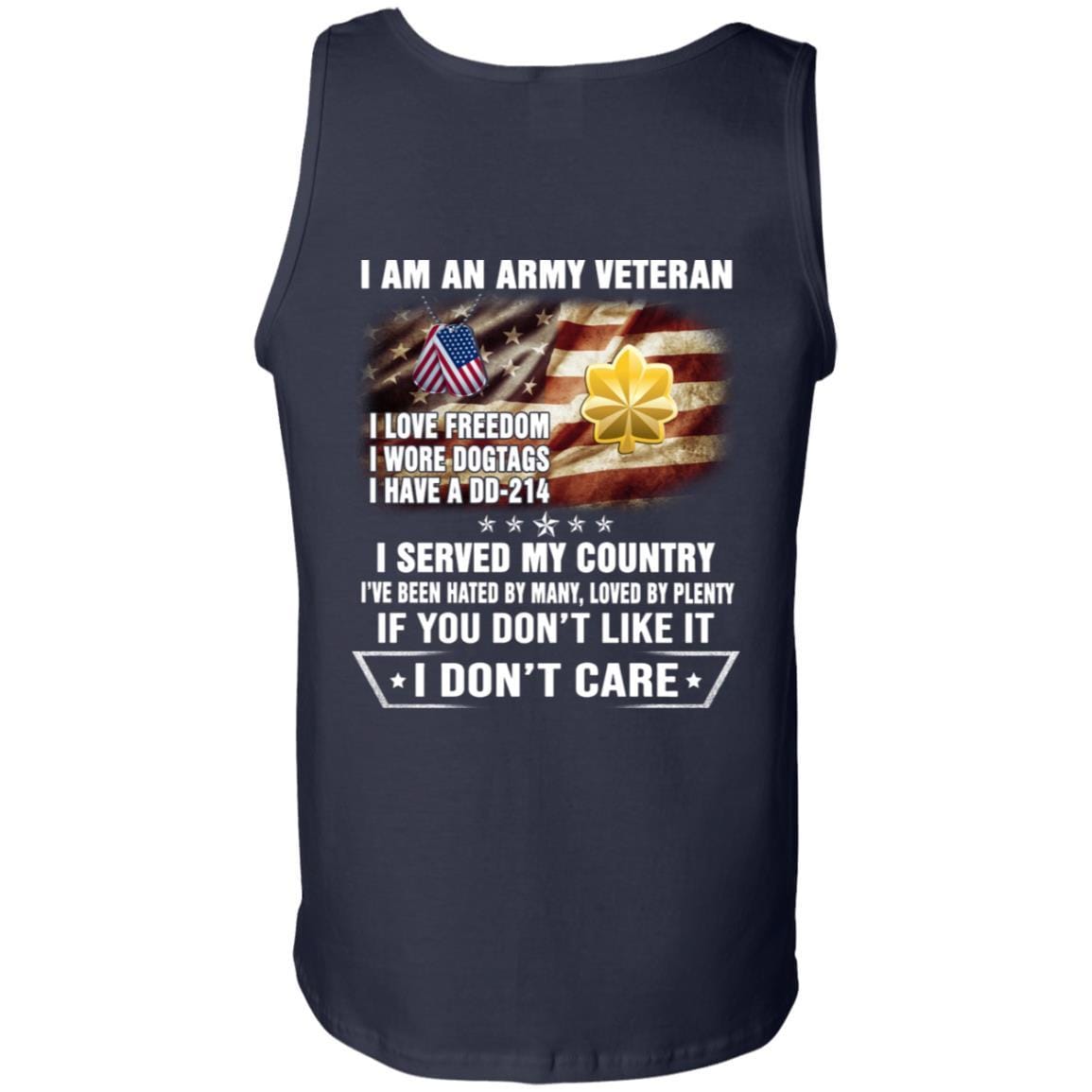 T-Shirt "I Am An Army Veteran" O-4 Major(MAJ)Rank On Back-TShirt-Army-Veterans Nation
