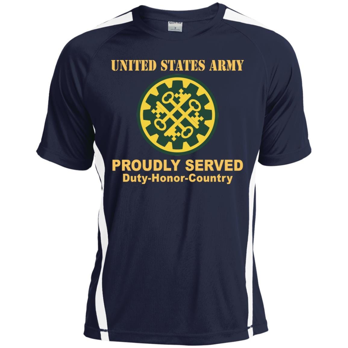 US ARMY 177TH MILITARY POLICE BRIGADE- Proudly Served T-Shirt On Front For Men-TShirt-Army-Veterans Nation