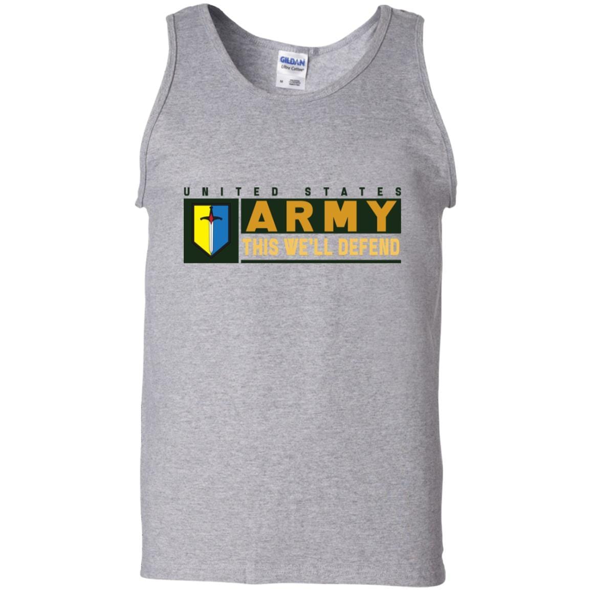 US Army 1ST MANEUVER ENHANCEMENT BRIGADE- This We'll Defend T-Shirt On Front For Men-TShirt-Army-Veterans Nation