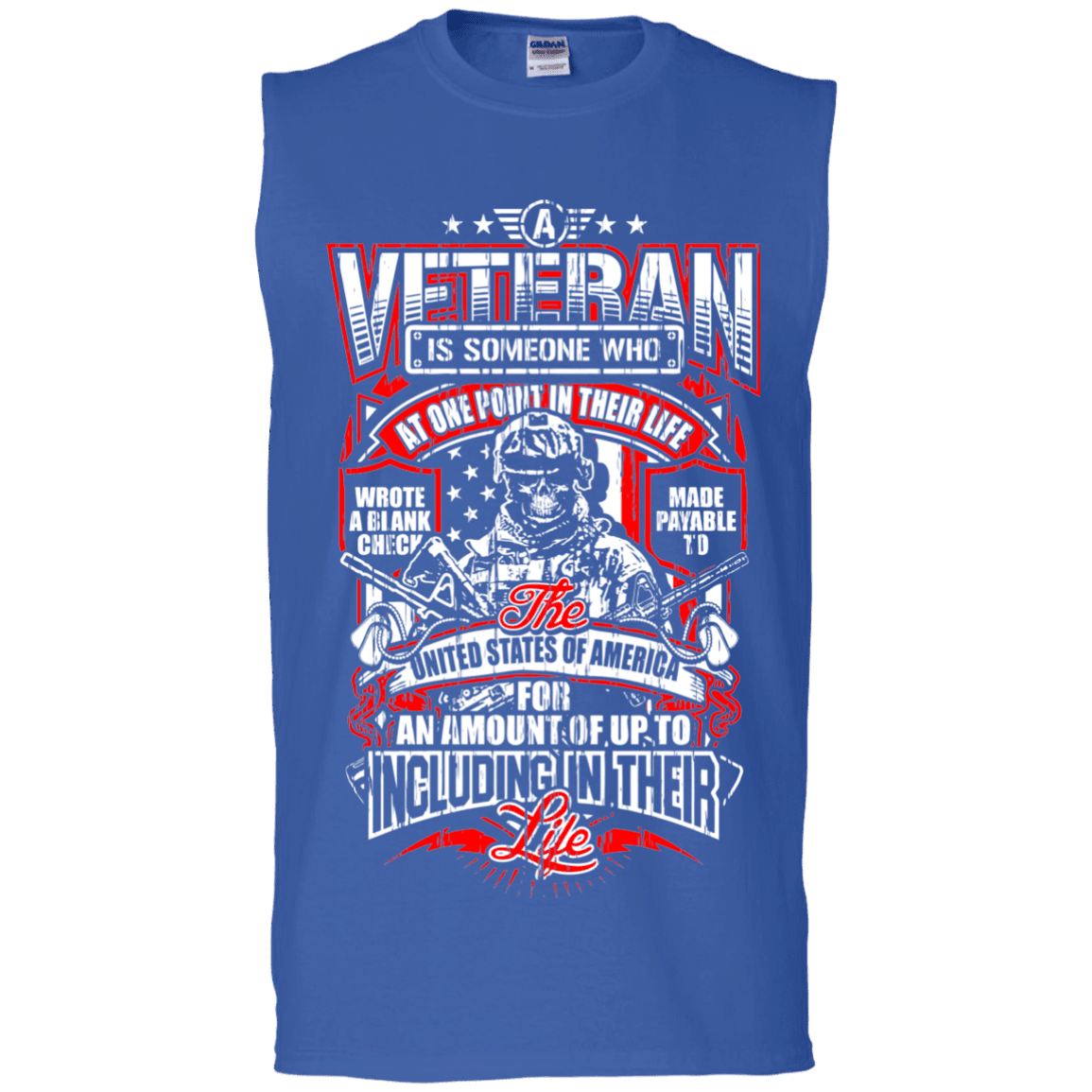 Military T-Shirt "A Veteran Men" Front-TShirt-General-Veterans Nation