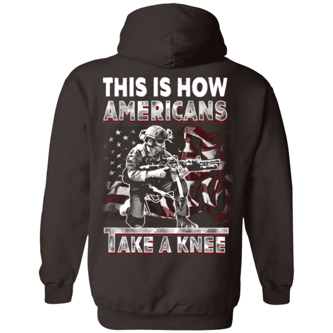 Military T-Shirt "Veteran - This Is How Americans Take A Knee"-TShirt-General-Veterans Nation