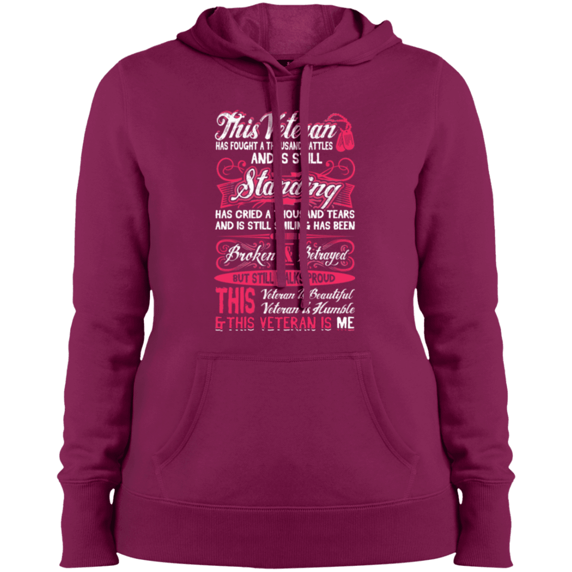 Military T-Shirt "This Veteran is Beautiful and Humble Women" Front-TShirt-General-Veterans Nation