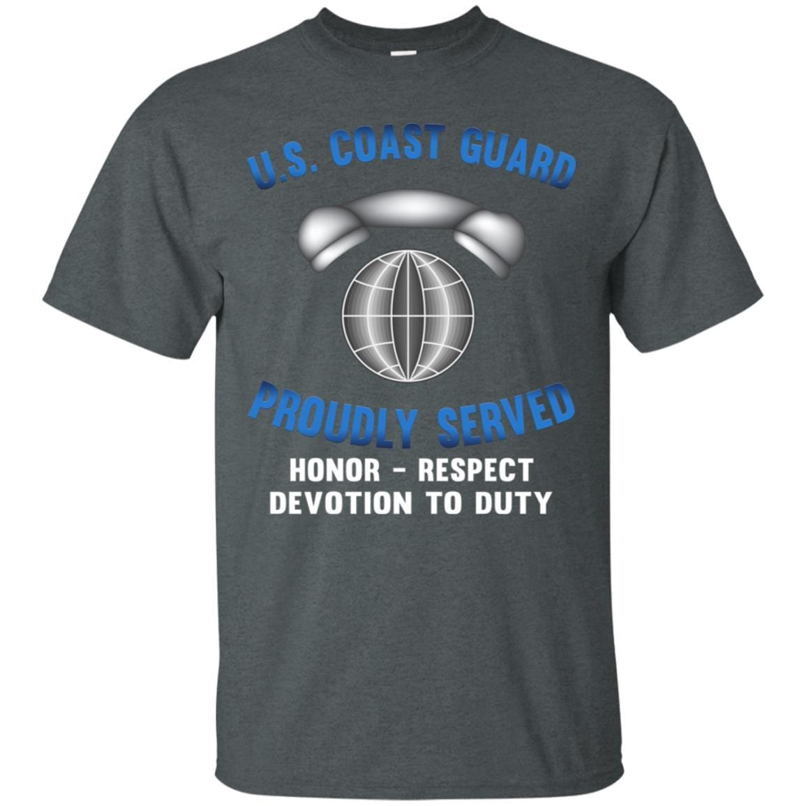 US Coast Guard Information Systems Technician IT Logo Proudly Served T-Shirt For Men On Front-TShirt-USCG-Veterans Nation