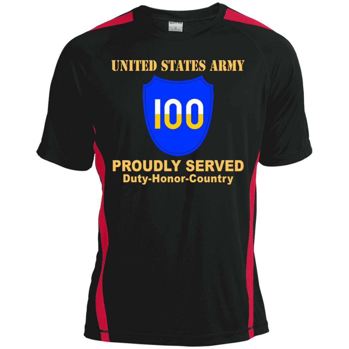 US ARMY 100TH TRAINING DIVISION - Proudly Served T-Shirt On Front For Men-TShirt-Army-Veterans Nation