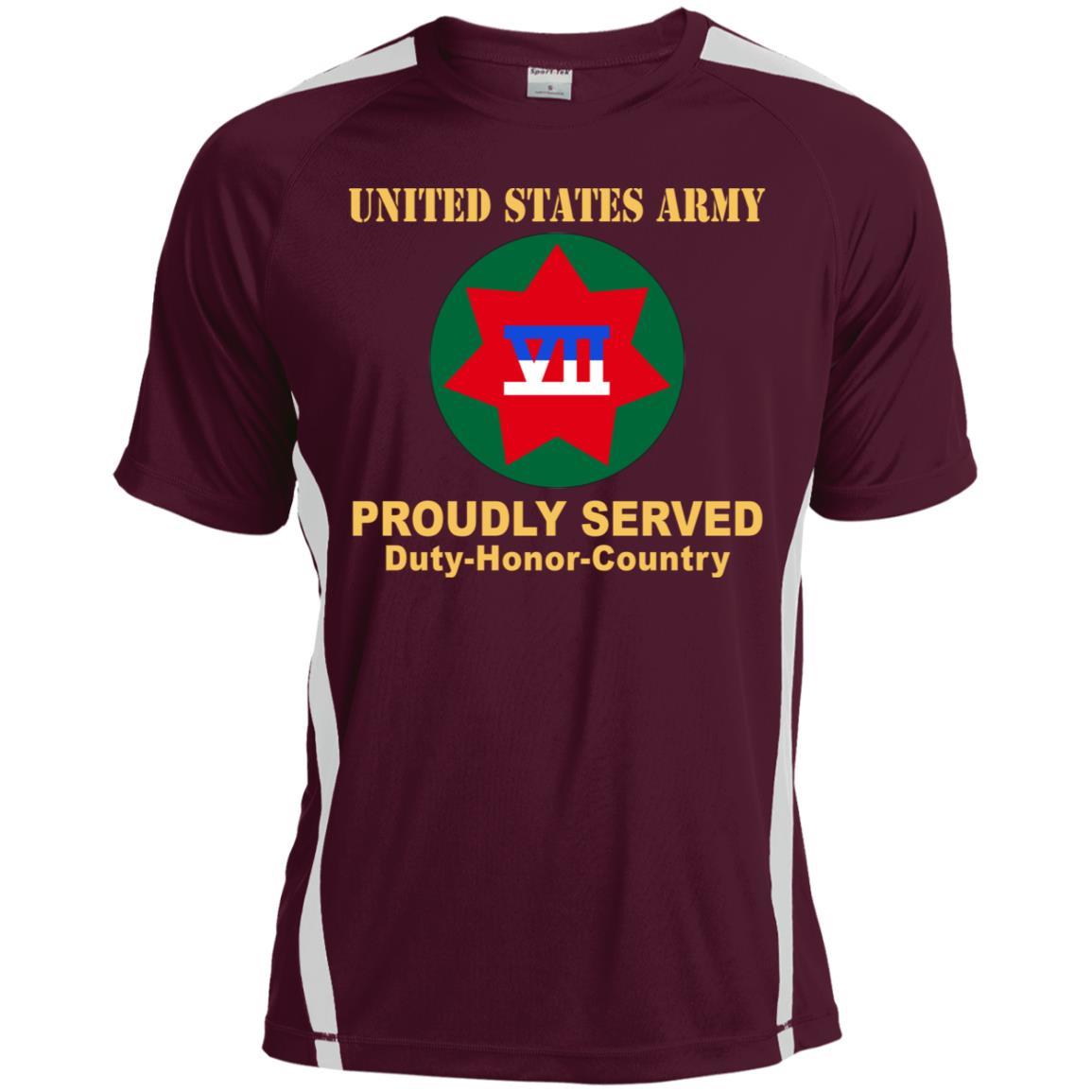 US ARMY VII CORPS- Proudly Served T-Shirt On Front For Men-TShirt-Army-Veterans Nation