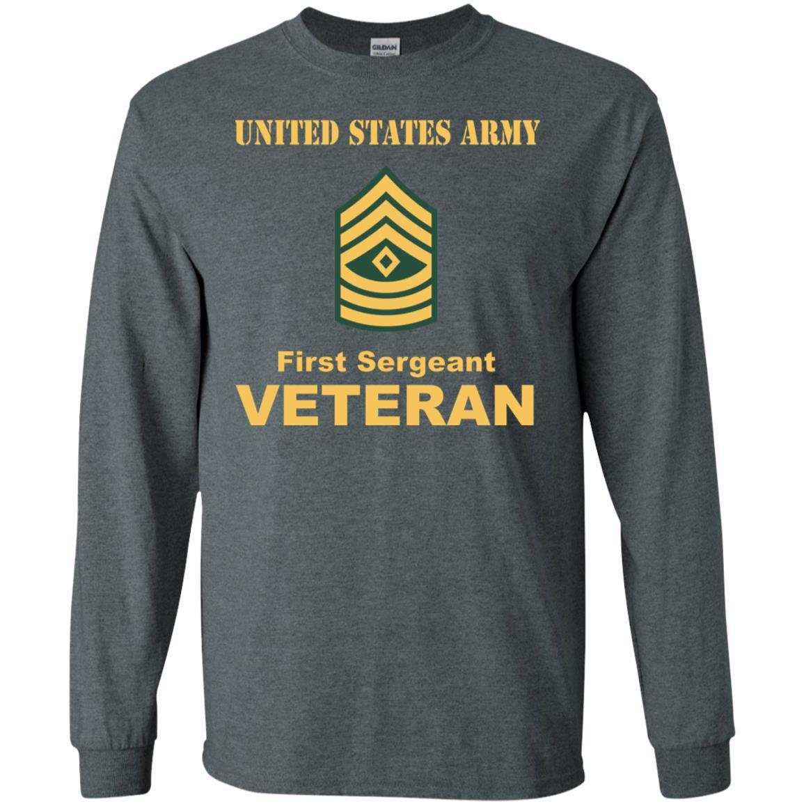 US Army E-8 First Sergeant E8 1SG Noncommissioned Officer Veteran Men T Shirt On Front-TShirt-Army-Veterans Nation