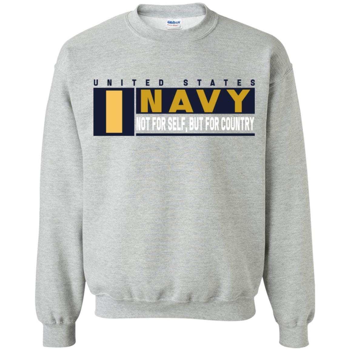 US Navy O-1 Ensign O1 ENS Not For Self, But For Country Long Sleeve - Pullover Hoodie-TShirt-Navy-Veterans Nation