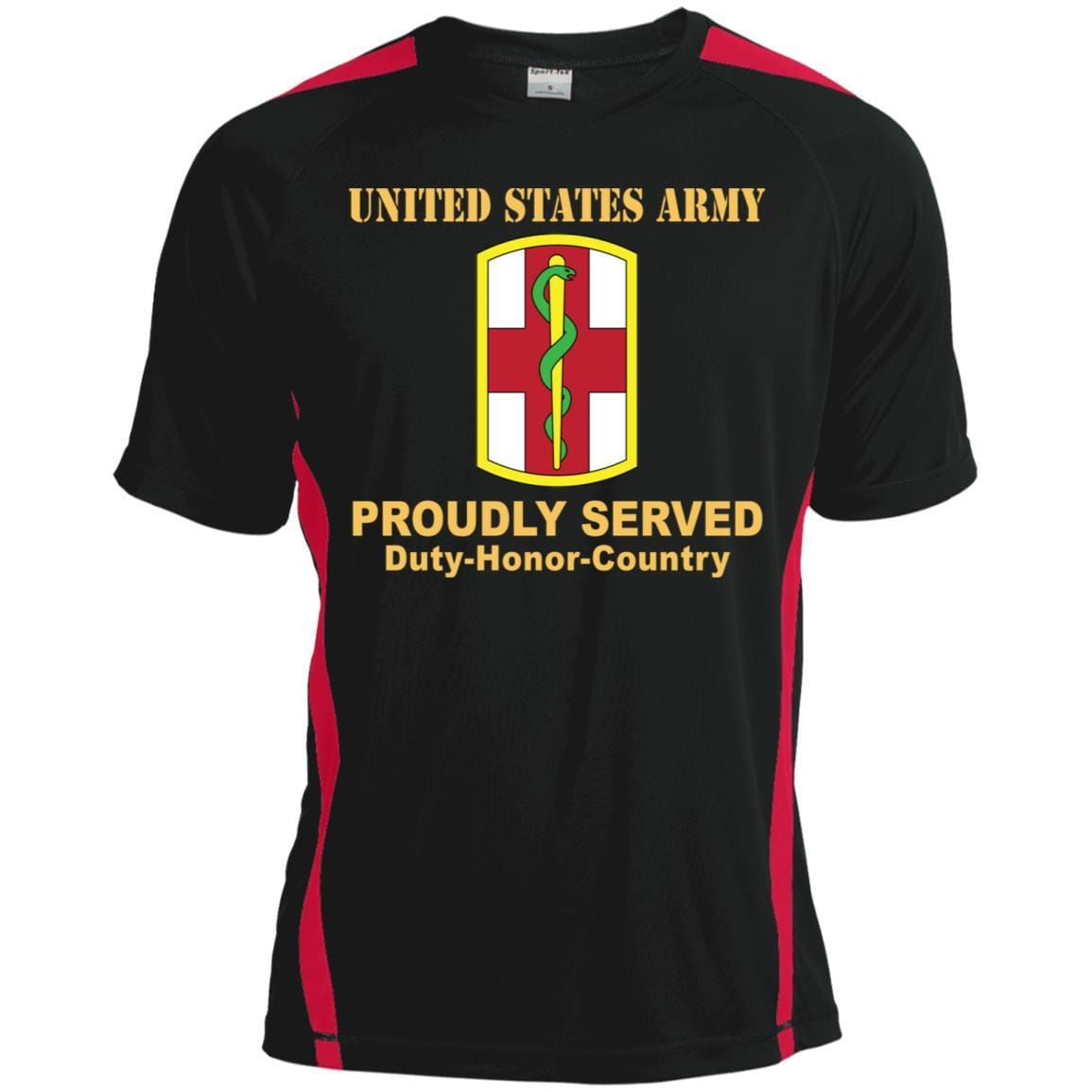 US ARMY 1ST MEDICAL BRIGADE- Proudly Served T-Shirt On Front For Men-TShirt-Army-Veterans Nation