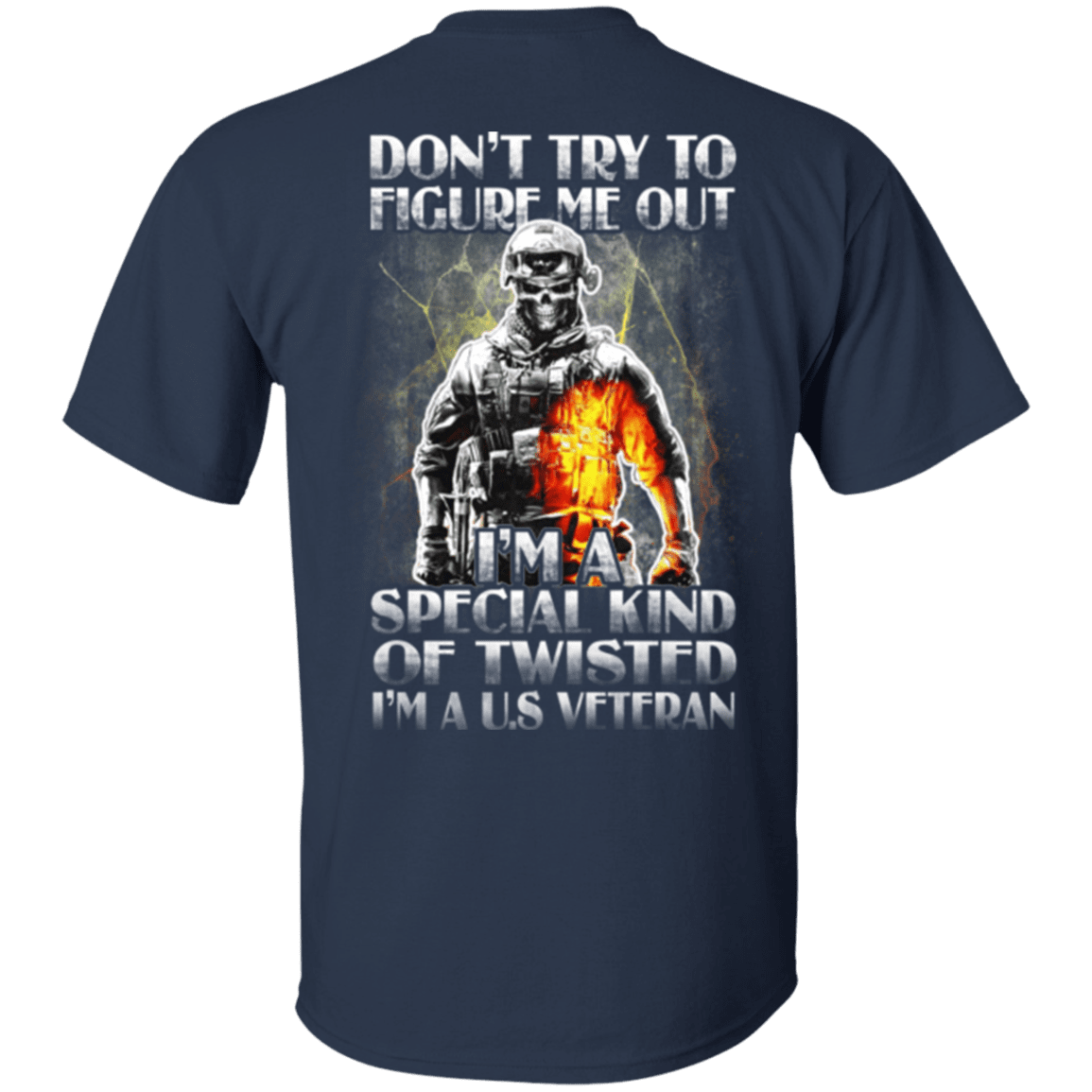 Military T-Shirt "Don't Try to Figure Me Out - I'm A US Veteran"-TShirt-General-Veterans Nation