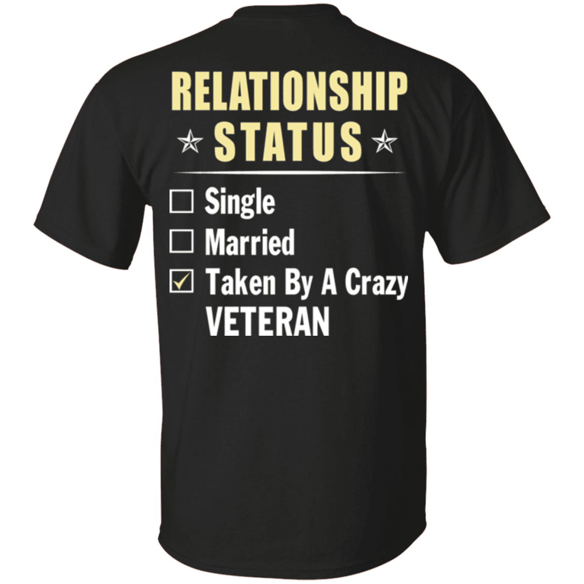 Military T-Shirt "Veteran Relationship Status"-TShirt-General-Veterans Nation