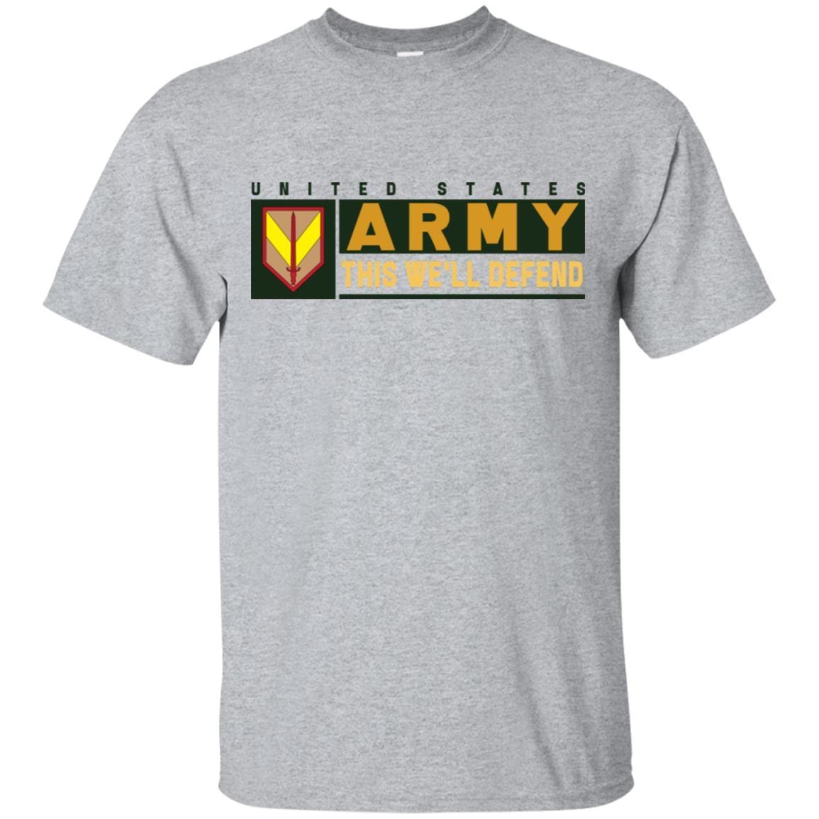 US Army 1ST SUSTAINMENT- This We'll Defend T-Shirt On Front For Men-TShirt-Army-Veterans Nation