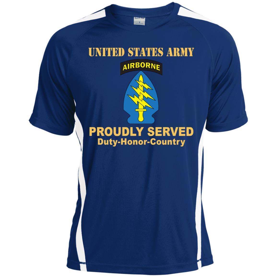 US ARMY SPECIAL FORCES GROUP CSIB- Proudly Served T-Shirt On Front For Men-TShirt-Army-Veterans Nation