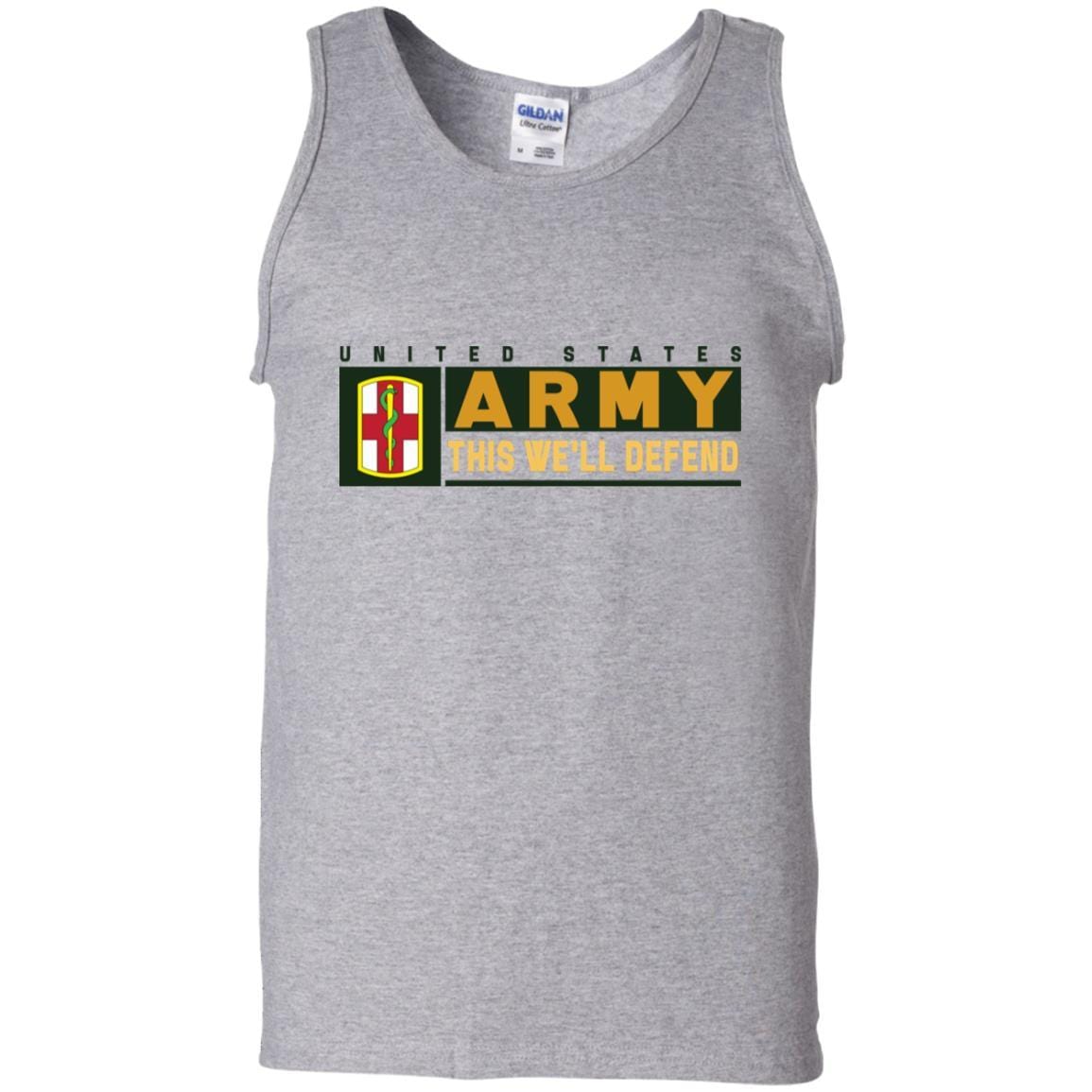 US Army 1ST MEDICAL BRIGADE- This We'll Defend T-Shirt On Front For Men-TShirt-Army-Veterans Nation