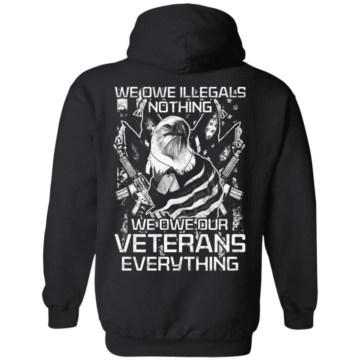 Military T-Shirt "We Owe Our Veterans Everything" Men Back-TShirt-General-Veterans Nation
