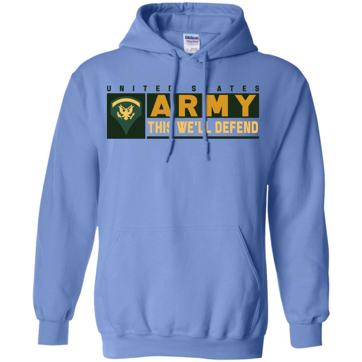 US Army E-5 SPC This We Will Defend T-Shirt On Front For Men-TShirt-Army-Veterans Nation