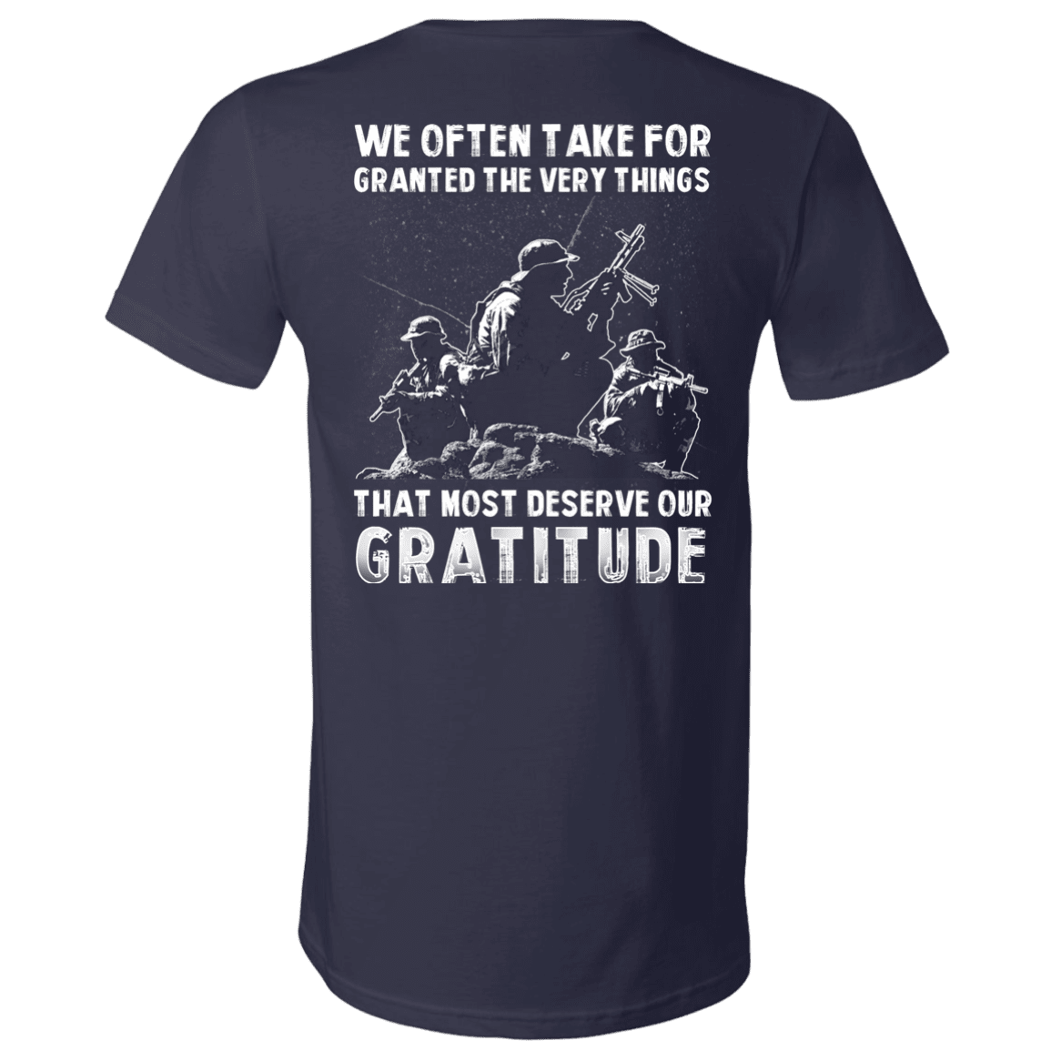 Military T-Shirt "We Often Take For Granted The Very Things" - Men Back-TShirt-General-Veterans Nation