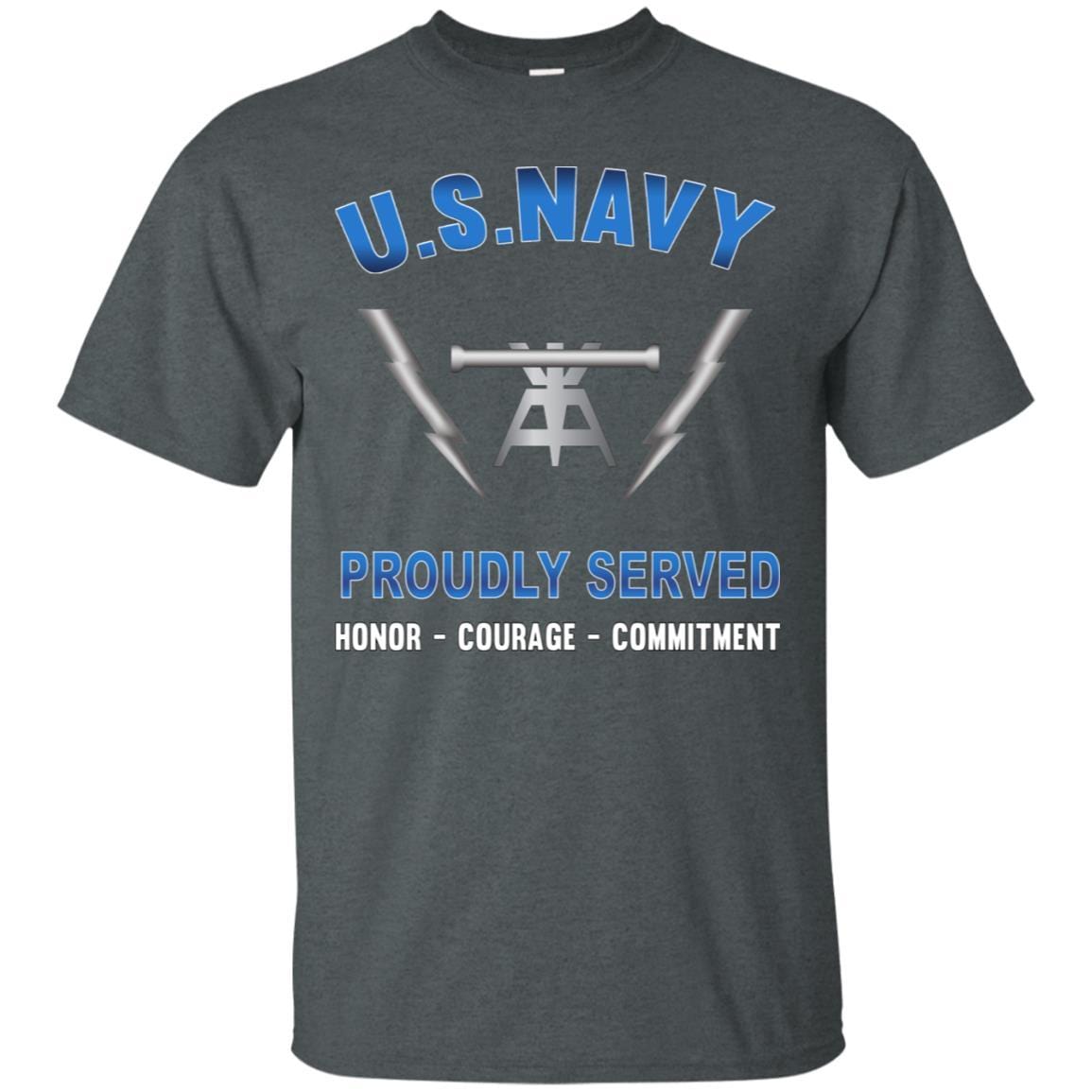 Navy Fire Controlman Navy FC - Proudly Served T-Shirt For Men On Front-TShirt-Navy-Veterans Nation