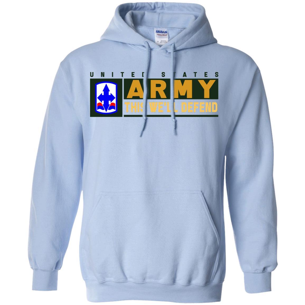 US Army 29TH INFANTRY BRIGADE COMBAT TEAM CSIB- This We'll Defend T-Shirt On Front For Men-TShirt-Army-Veterans Nation