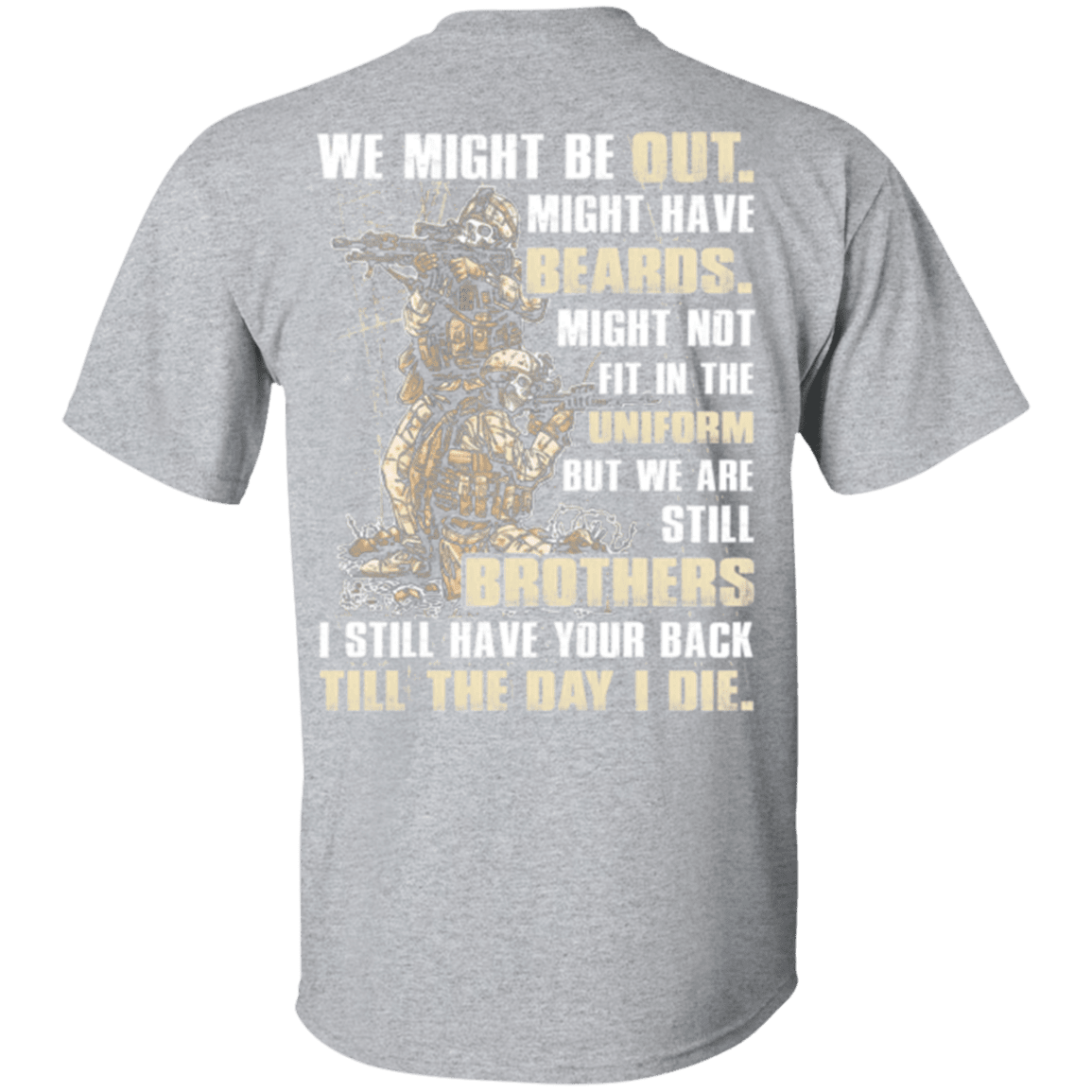 Military T-Shirt "Brothers Till The Day I Die Veteran"-TShirt-General-Veterans Nation