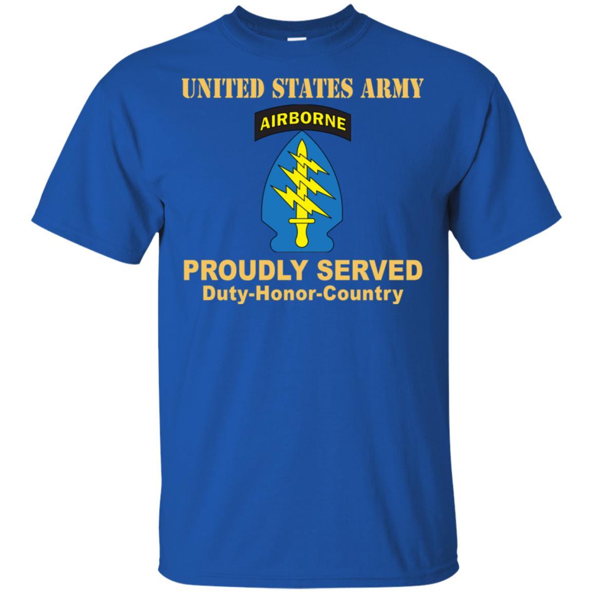 US ARMY SPECIAL FORCES GROUP CSIB- Proudly Served T-Shirt On Front For Men-TShirt-Army-Veterans Nation
