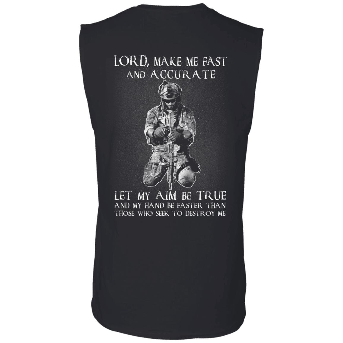 Military T-Shirt "Veteran - Lord Make Me Fast And Accurate"-TShirt-General-Veterans Nation