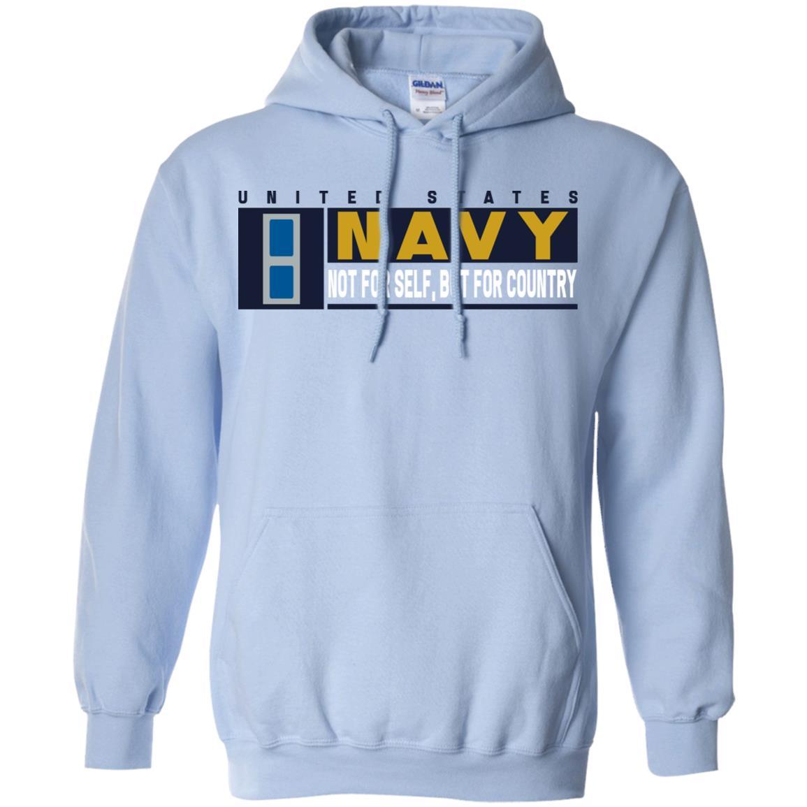US Navy W-3 Chief Warrant Officer Not For Self, But For Country Long Sleeve - Pullover Hoodie-TShirt-Navy-Veterans Nation