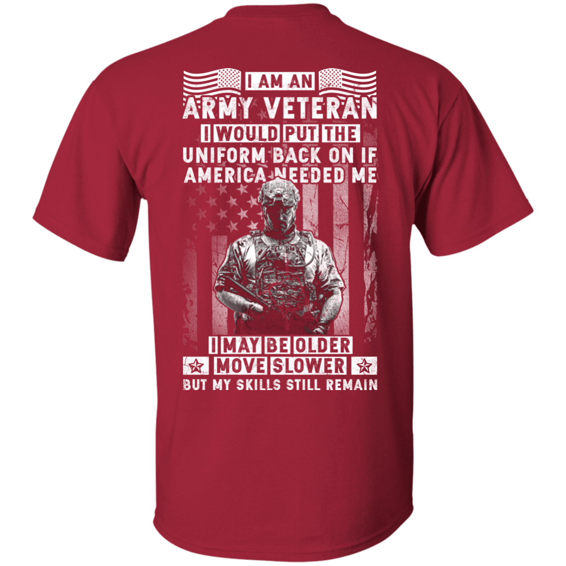 I am an Army Veteran Men Back T Shirts-TShirt-Army-Veterans Nation