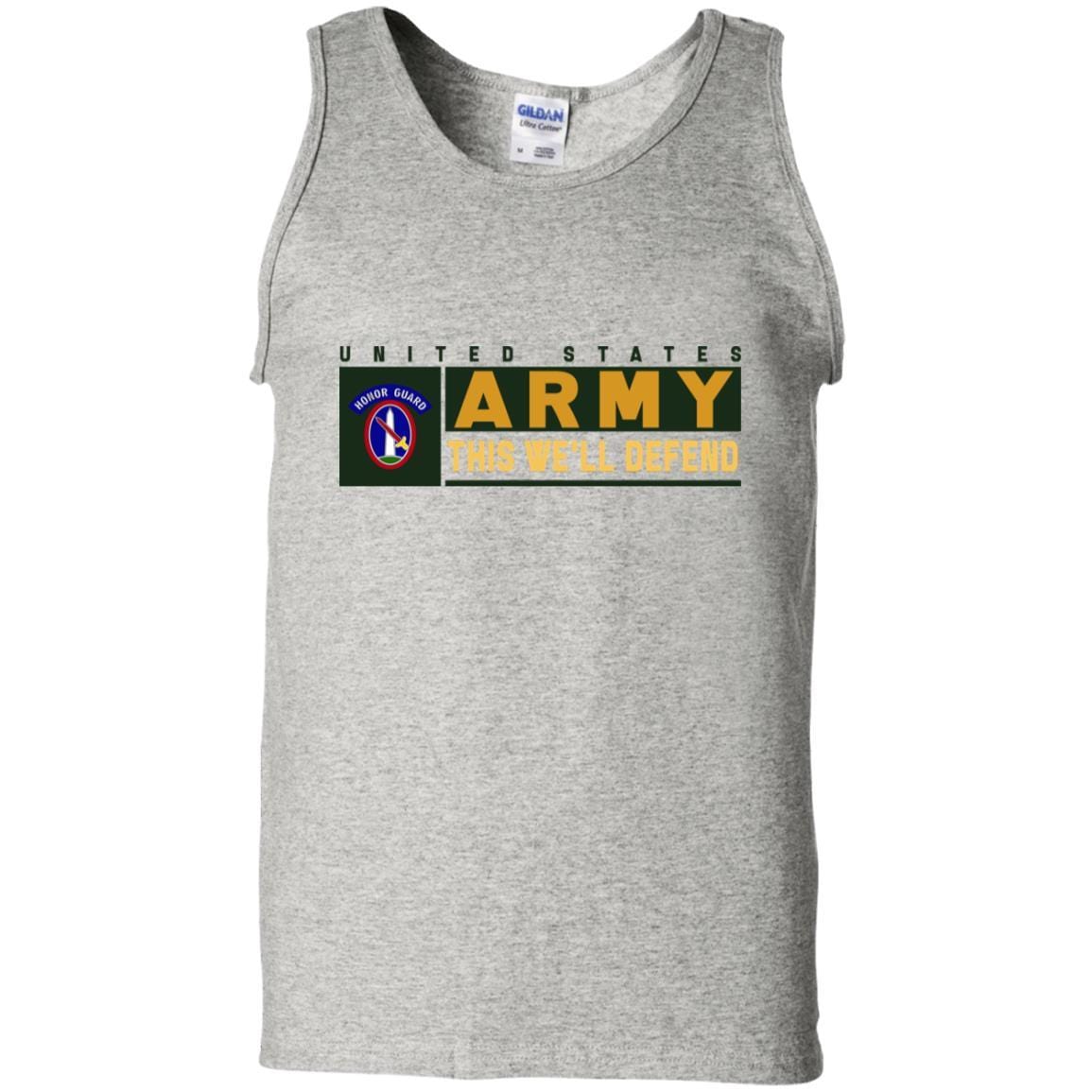 US Army 3RD INFANTRY REGIMENT, MILITARY DISTRICT OF WASHINGTON WITH HONOR GUARD TAB- This We'll Defend T-Shirt On Front For Men-TShirt-Army-Veterans Nation