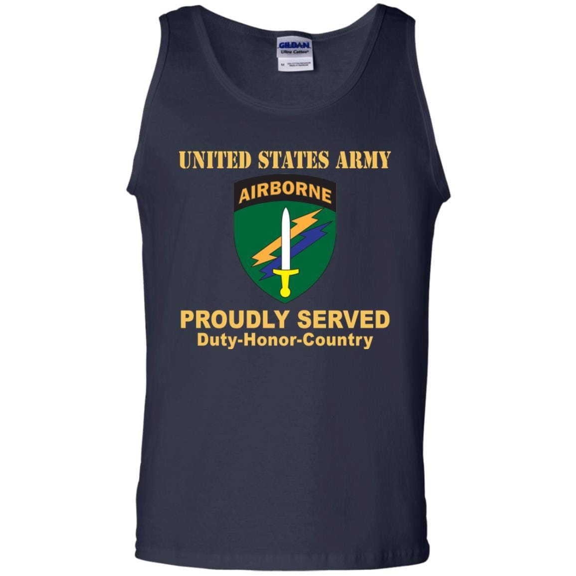 US ARMY CSIB CIVIL AFFAIRS AND PSYCHOLOGICAL OPERATIONS COMMAND- Proudly Served T-Shirt On Front For Men-TShirt-Army-Veterans Nation