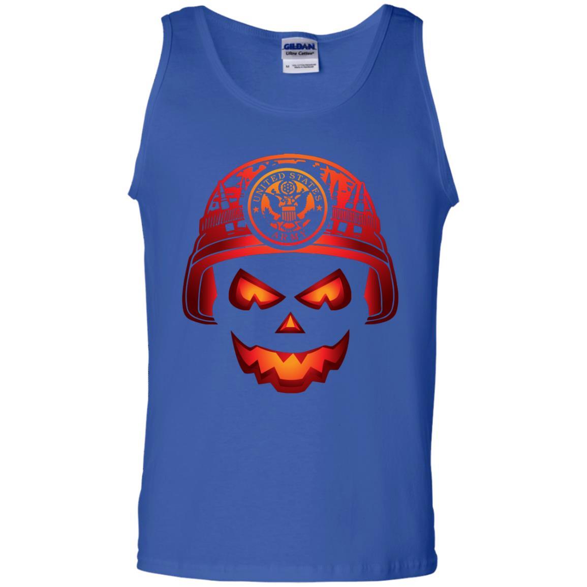 US Army Halloween Skull Men T Shirt On Front-TShirt-Army-Veterans Nation