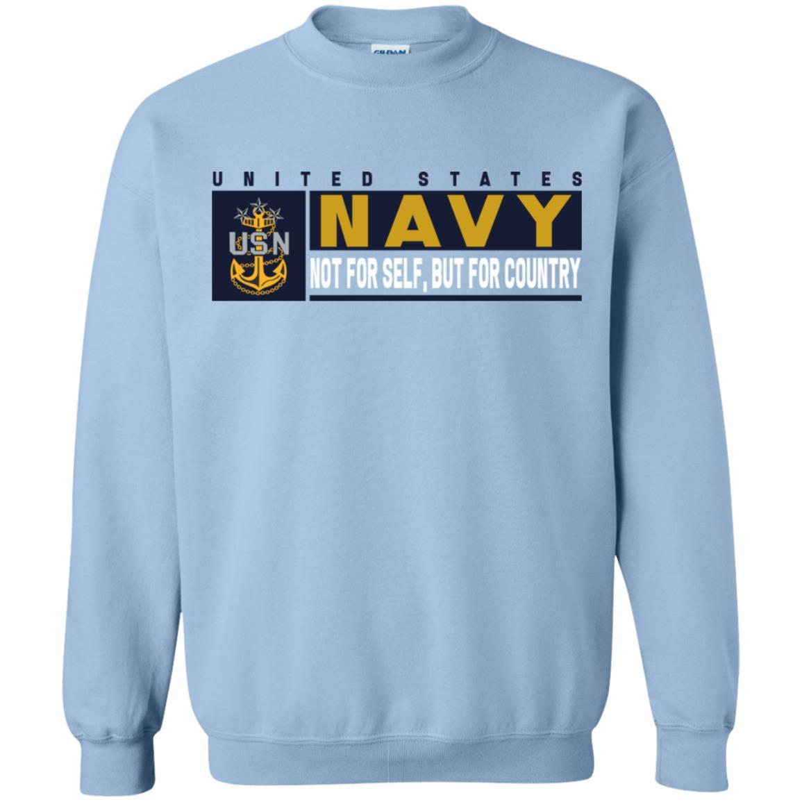 US Navy E-9 Master Chief Petty Officer Of The Navy MCPON Not For Self, But For Country Long Sleeve - Pullover Hoodie-TShirt-Navy-Veterans Nation