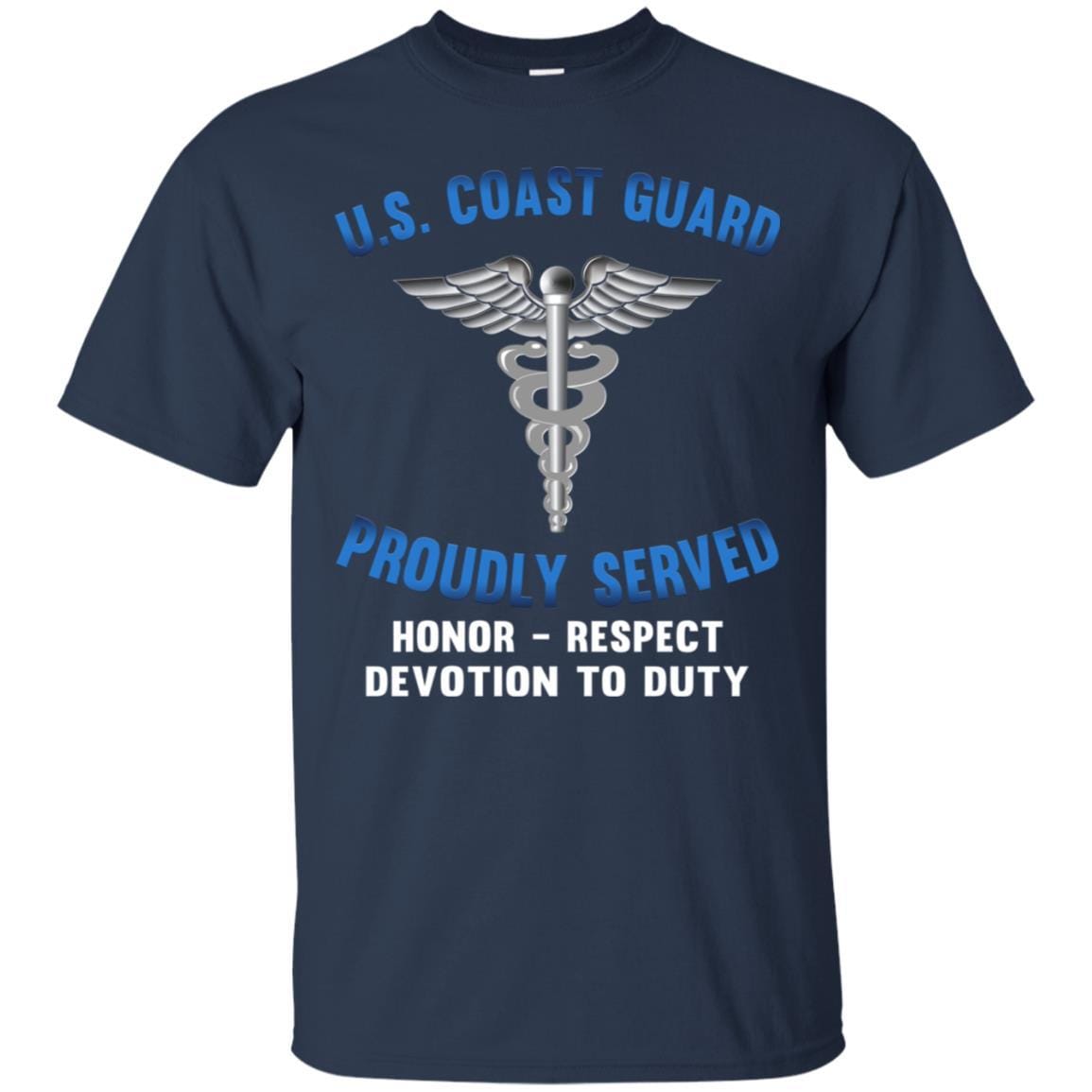 US Coast Guard Health Services Technician HS Logo Proudly Served T-Shirt For Men On Front-TShirt-USCG-Veterans Nation