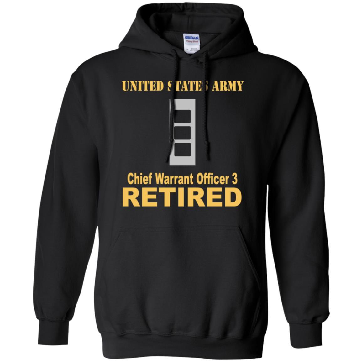 US Army W-3 Chief Warrant Officer 3 W3 CW3 Warrant Officer Retired Men T Shirt On Front-TShirt-Army-Veterans Nation
