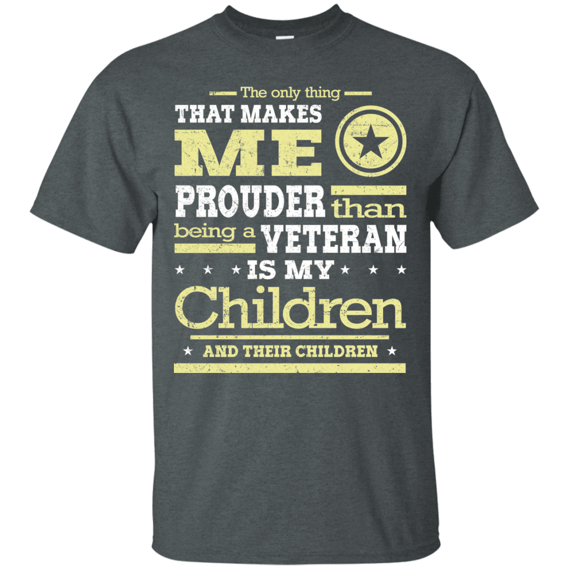 Military T-Shirt "Proud Children's Vetereran Mom" Front-TShirt-General-Veterans Nation