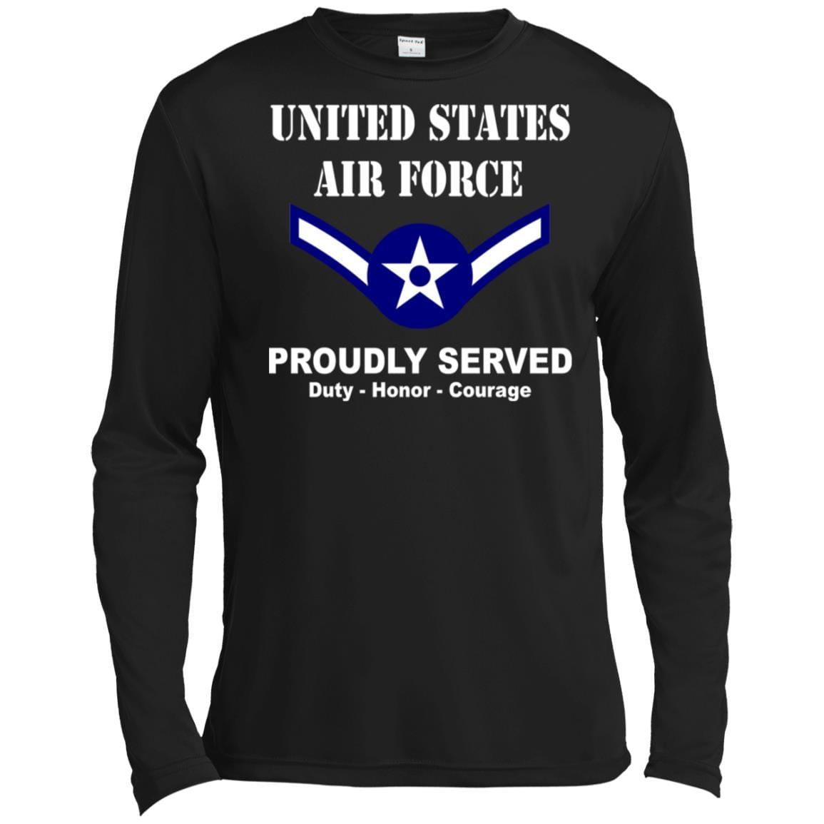 US Air Force E-2 Airman Amn E2 Ranks Enlisted Airman T shirt Sport-Tek Tall Pullover Hoodie - T-Shirt-TShirt-USAF-Veterans Nation
