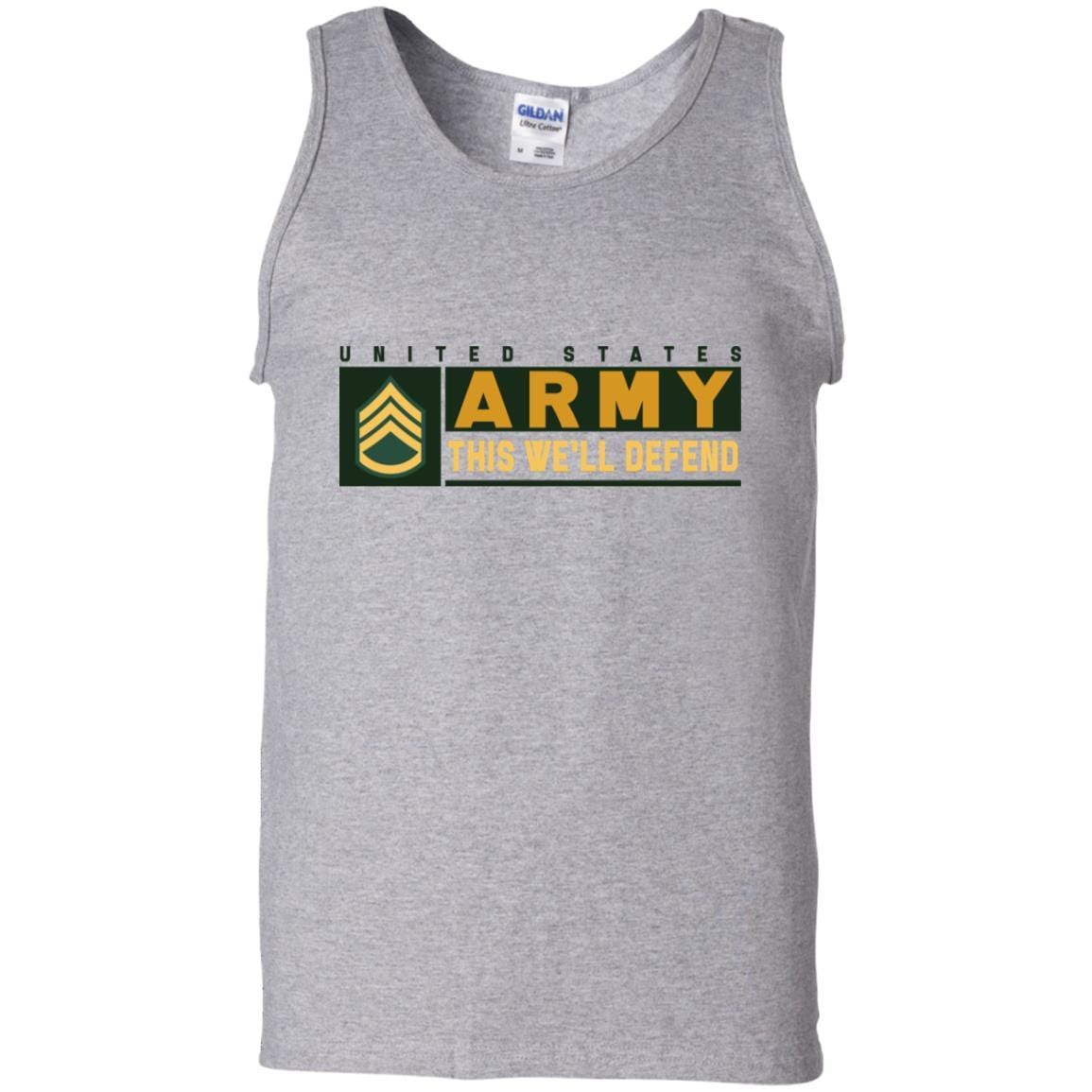 US Army E-6 SSG This We Will Defend T-Shirt On Front For Men-TShirt-Army-Veterans Nation