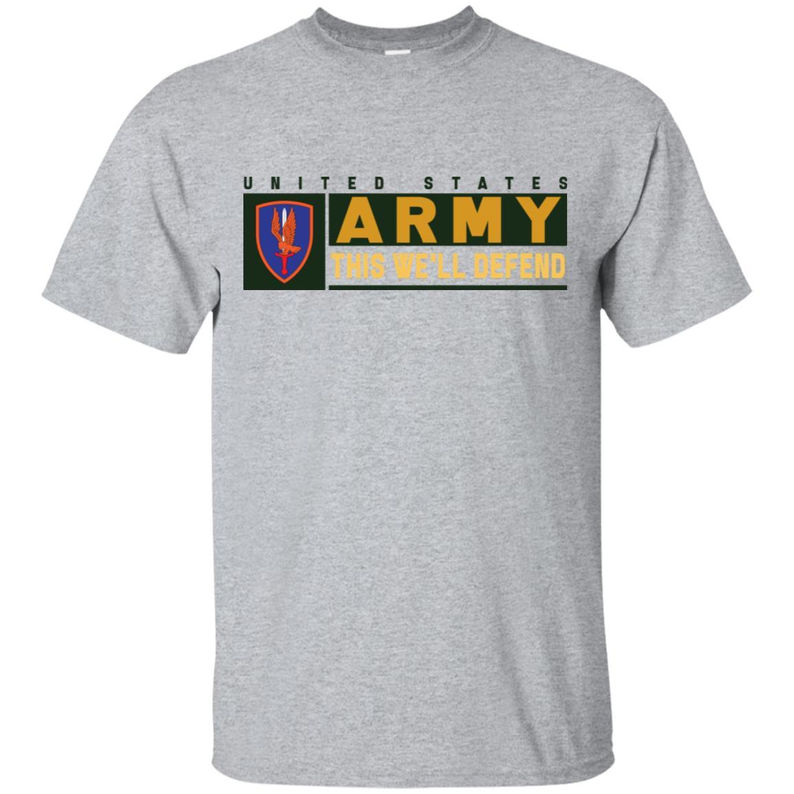 US Army 1ST AVIATION BRIGADE- This We'll Defend T-Shirt On Front For Men-TShirt-Army-Veterans Nation