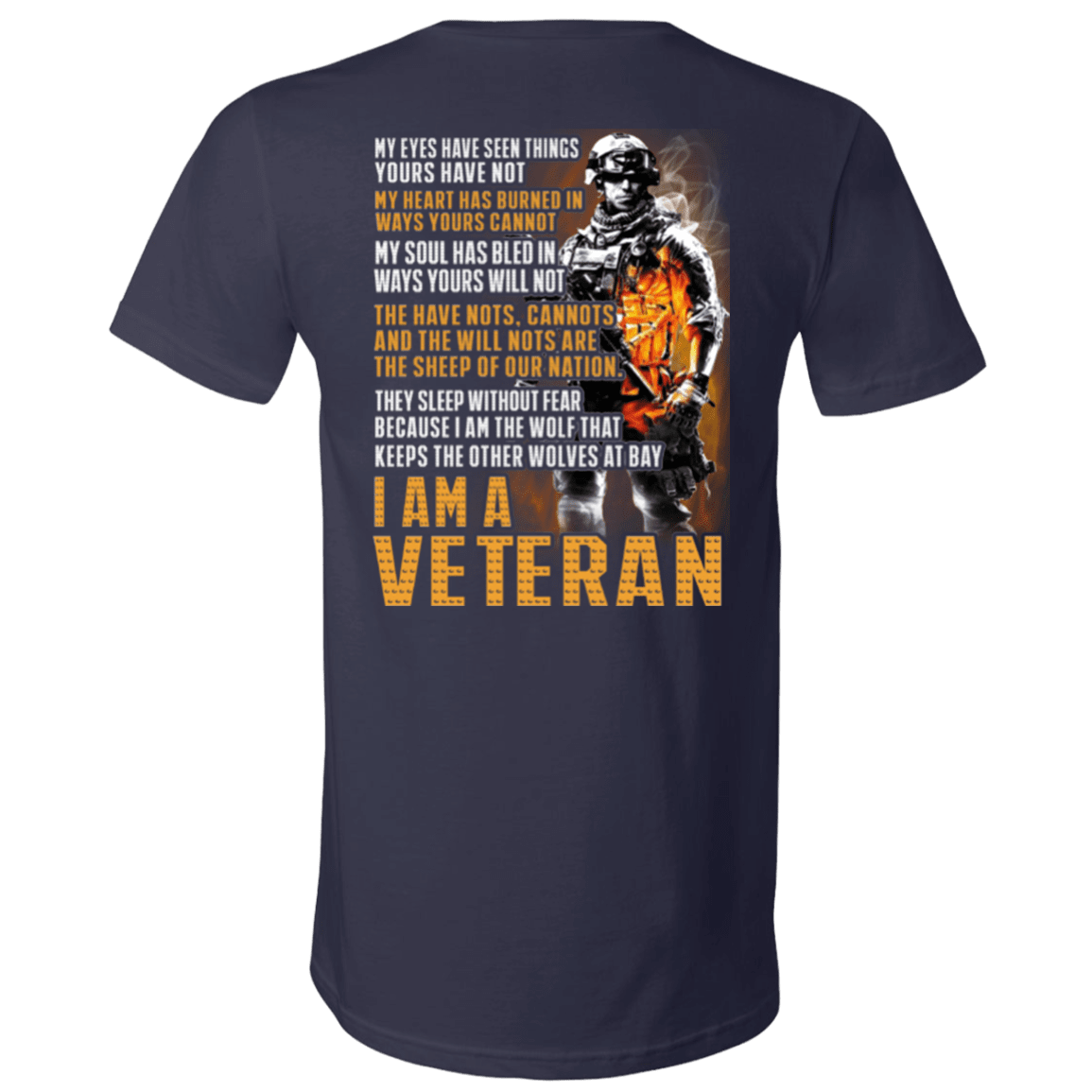 Military T-Shirt "I Am A Veteran"-TShirt-General-Veterans Nation