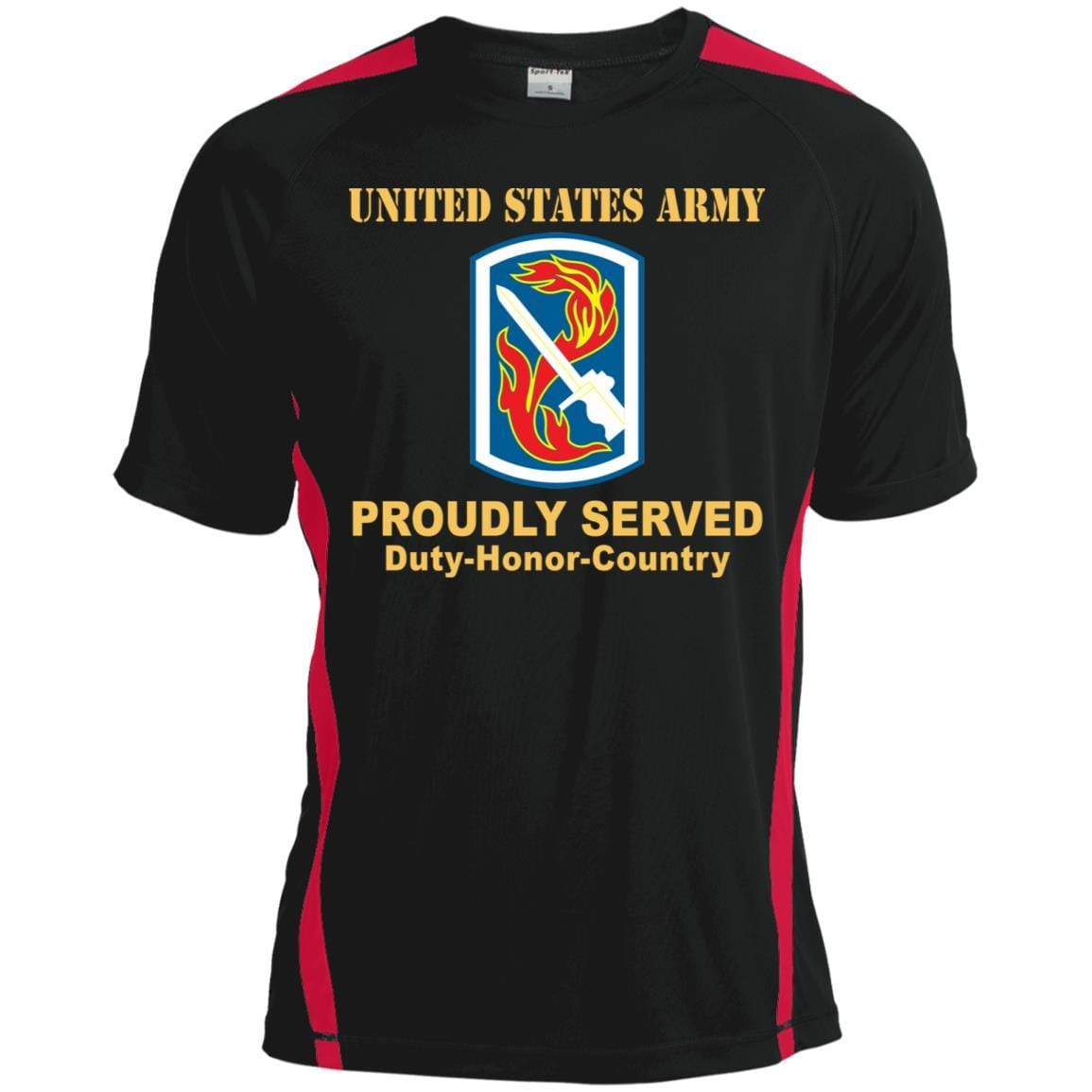 US ARMY 198TH INFANTRY BRIGADE- Proudly Served T-Shirt On Front For Men-TShirt-Army-Veterans Nation