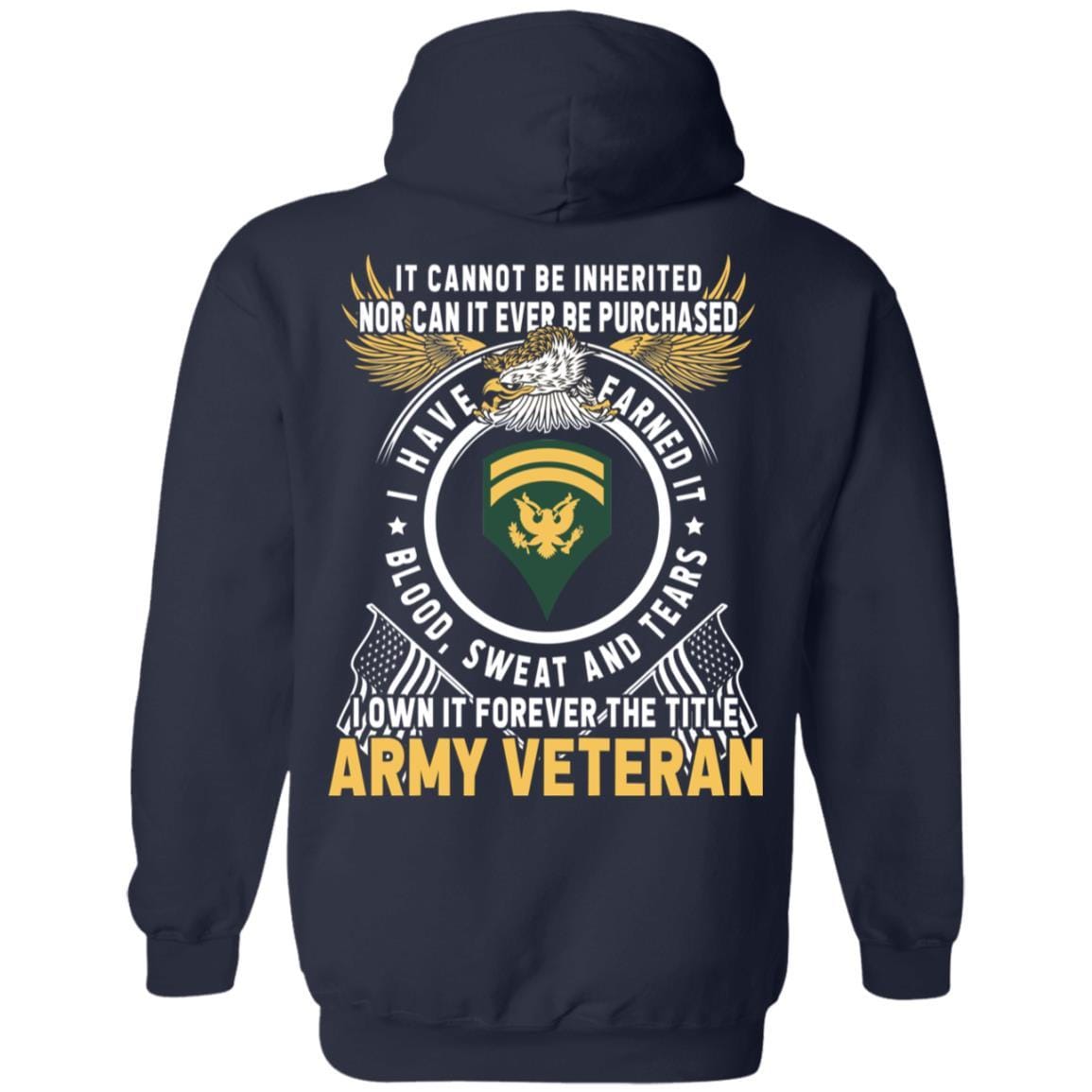 US Army E-6 SPC E6 Specialist Ranks T-Shirt For Men On Back-TShirt-Army-Veterans Nation