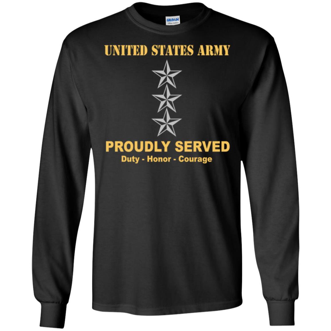 US Army O-9 Lieutenant General O9 LTG General Officer Ranks Men Front Shirt US Army Rank-TShirt-Army-Veterans Nation