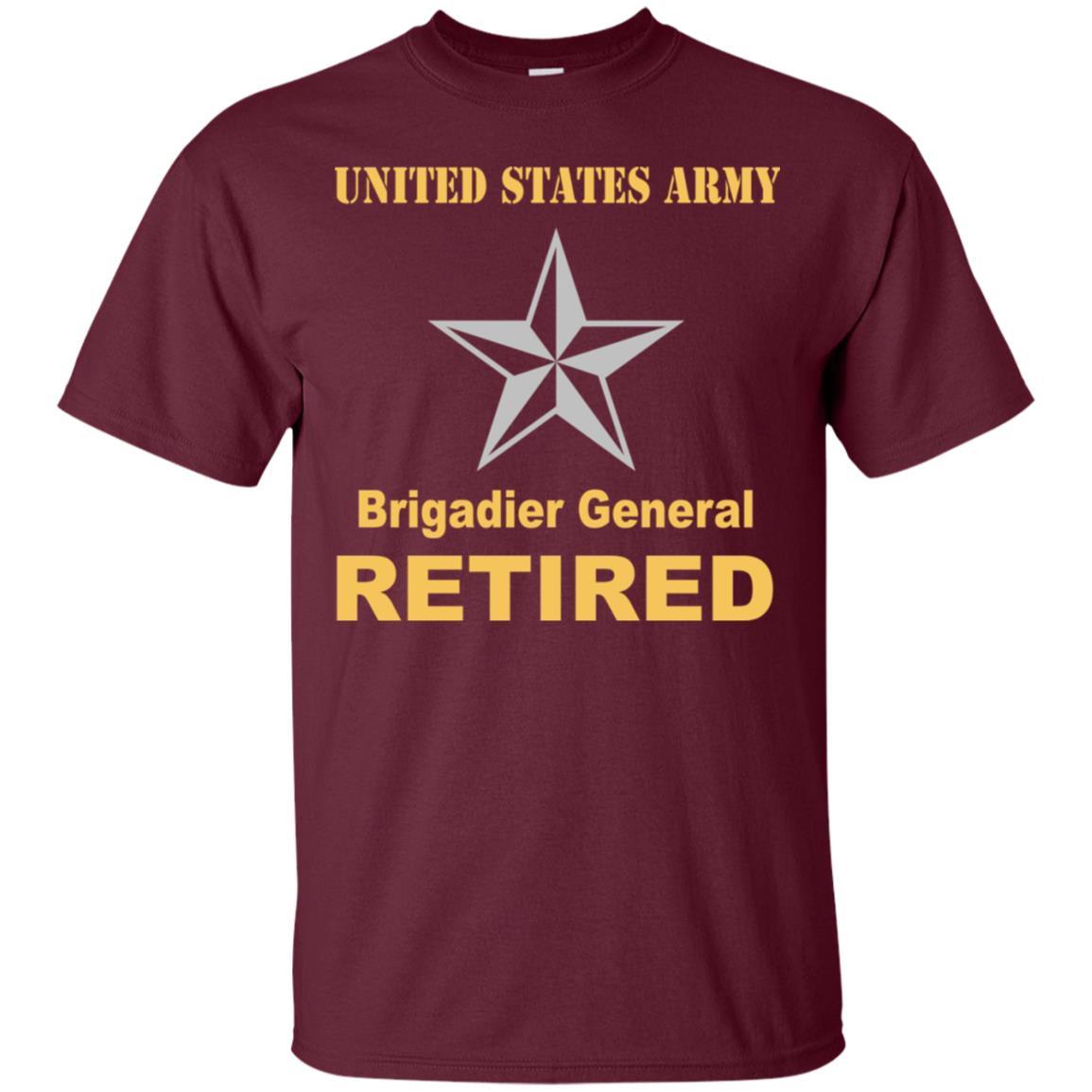 US Army O-7 Brigadier General O7 BG General Officer Retired Men T Shirt On Front-TShirt-Army-Veterans Nation